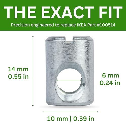 IKEA Replacement Cross Dowel Barrel Nut Sleeve - Pack of 16