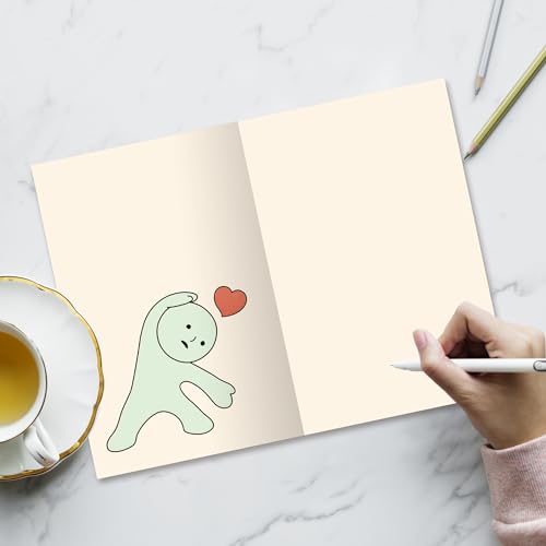Smiski Birthday Card - Just A Smiski Bit Older Heart Hands (XQ-49)