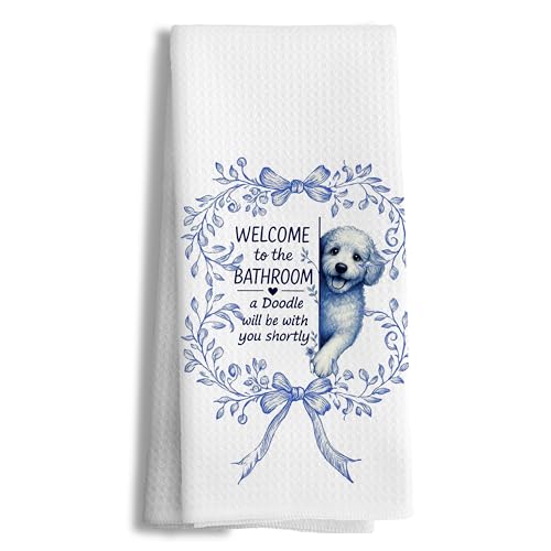 Blue and White Chinoiserie Decorative Hand Towels - 16x24 Inch