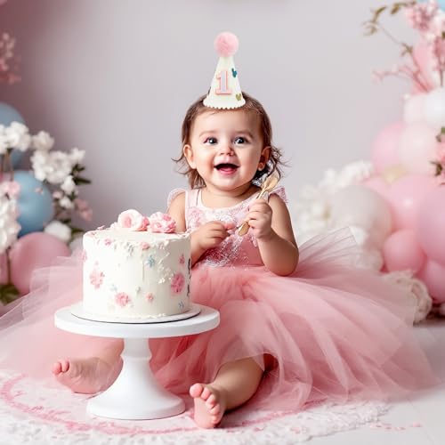 Pink Mouse Birthday Hat for Girls - 1st Birthday Cake Smash Photo Prop