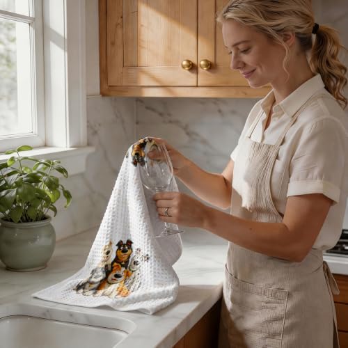 Multi 0375 Funny Dog Kitchen Towels - Dog Gifts for Women - Dog Decor