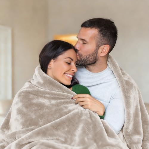 Fleece Throw Blanket 50x60 Inches - Lightweight Plush Flannel for Couch & Home