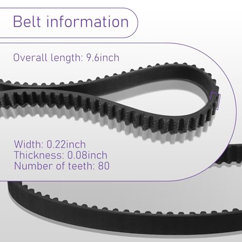 Replacement Vacuum Belt for Shark Rotator NV500 Series, 2-Pack (3M-231-6)