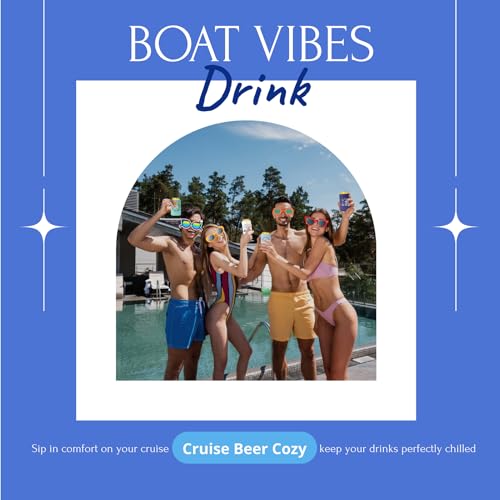 Funny Nautical Boat Can Cooler Sleeves - 6 Pack Beer Cozies