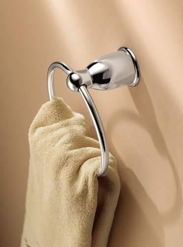 Moen Mason Towel Ring Brushed Chrome - Pack of 1, Easy Mount