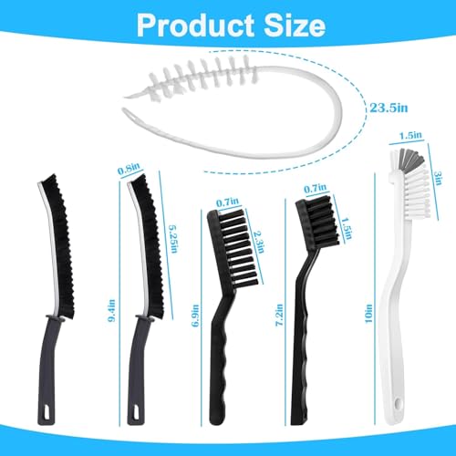 6-Piece Washing Machine Cleaning Brush Set for Front Load Washer Maintenance