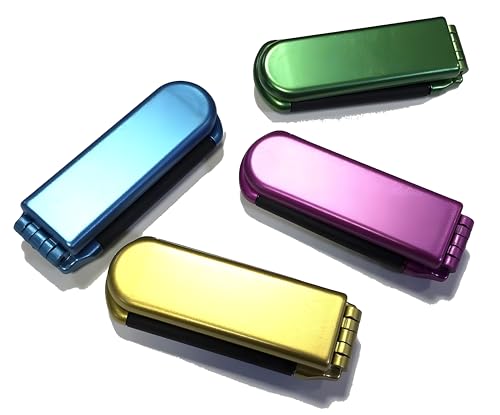 Bexter 4-Pack Travel Folding Hair Brush with Mirror Compact Pocket Size