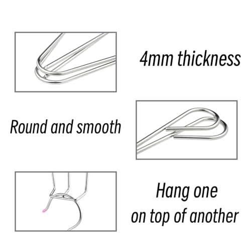 Stainless Steel Shoe Drying Rack - 4 Pack Shoe Hanger (Silver A)