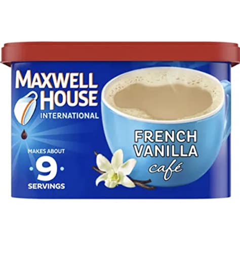 Maxwell House French Vanilla Beverage Mix 8.4 oz Tub - Pack of 4, 33.6 oz Total
