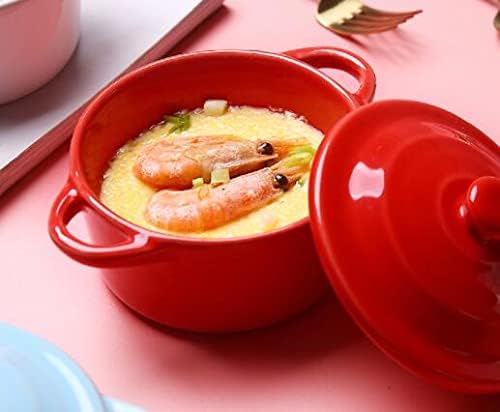 Jucoan 4 Pack Porcelain Ramekins - Oven Safe 8 oz Soufflé & Crème Brûlée Baking Dishes | Assorted Colors