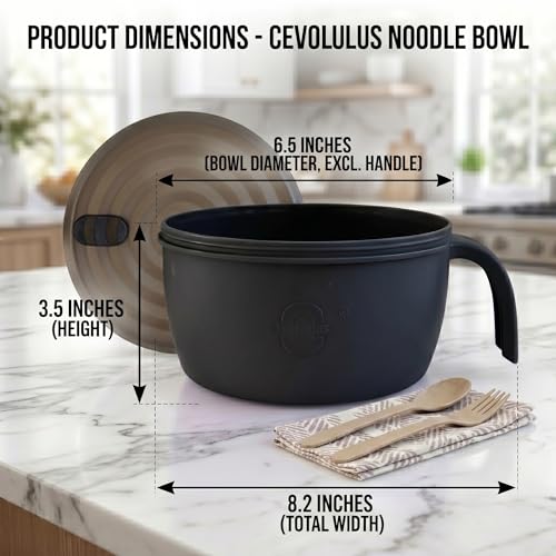 48oz Microwave Ramen Cooker - BPA-Free Ramen Bowl Set for Quick Meals