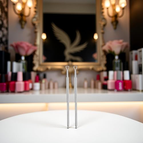 Stainless Steel Cuticle Pusher and Gel Nail Polish Remover Tool 2Pcs