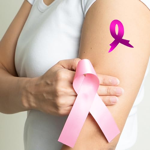 Pink Ribbon Temporary Tattoos Breast Cancer Awareness 96 Pcs