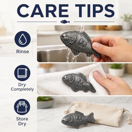 Iron Fish Cooking Tool - 2-Pack Reusable Iron Supplement
