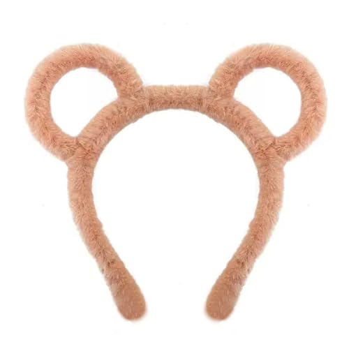 Fuzzy Bear Ears Headband - Soft Brown Cosplay Costume Accessory