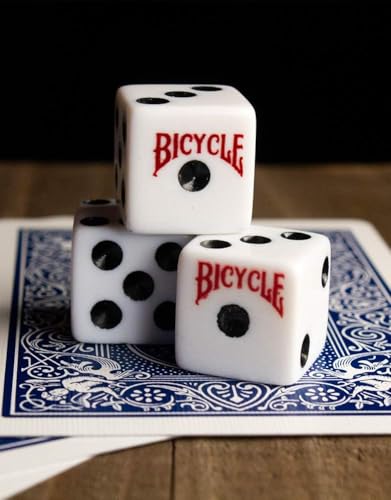 Bicycle 5-Pack Premium D6 Dice Set for Poker & Games - 16mm