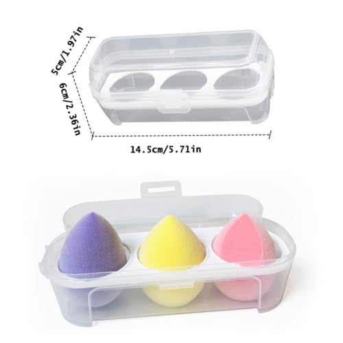 Makeup Sponge Holder Case - 2 Pack Portable Storage Organizer