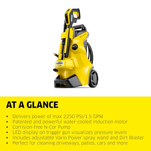 Kärcher K 4 Power Control Pressure Washer, 1900 PSI, 26' Hose