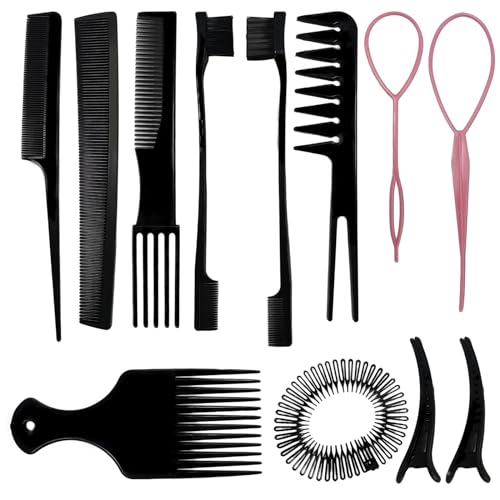 1st Choice 12-Piece Professional Hair Styling Comb and Brush Set