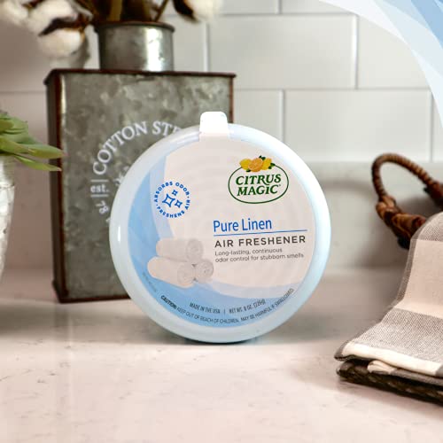 Citrus Magic Pure Linen Solid Air Freshener - 8 Oz Odor Eliminator, Pack of 1