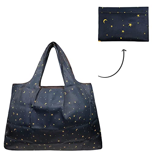 Large Foldable Nylon Tote Bag - Reusable Grocery Shopping Bag