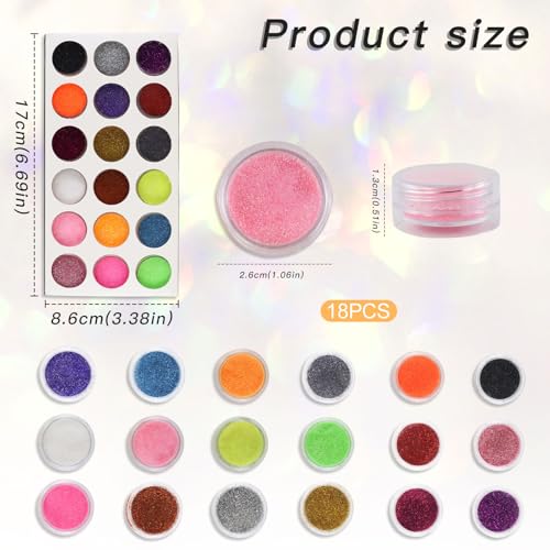 Nail Glitter Beads Set Multi-Color Shimmering Caviar Beads and Sequins