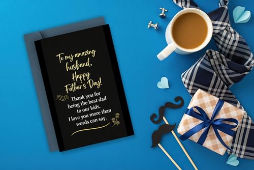 Heartfelt Father's Day Card for Husband – Premium Cardstock