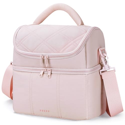 Vuudh Insulated Lunch Bag for Women - Quilted, Waterproof Cooler Tote