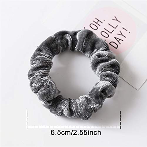KINGMAS Velvet Hair Scrunchies 10 Pack Elastic Hair Ties for Women