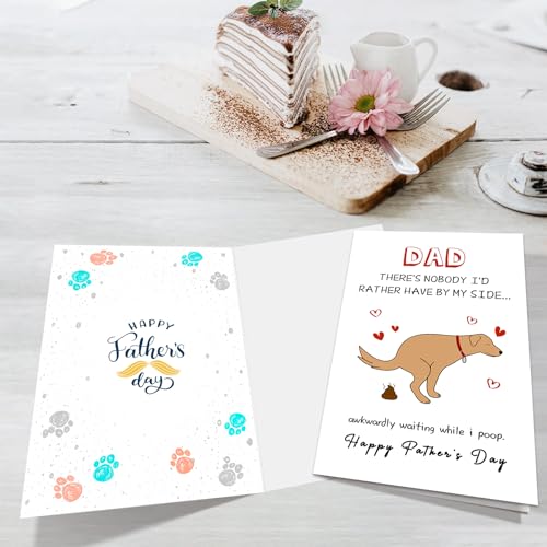 Funny Dog Dad Father's Day Card with Envelope - Hilarious Gift