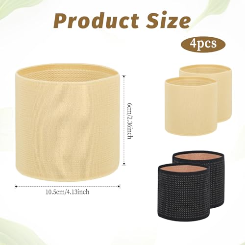 2 Pairs Arch Support Sleeves, Elastic Foot Compression Sleeve Flat Arches Support Bands Copper Foot Arch Supports Universal Size Foot Wrap Plantar Brace Compression Bands for Women Men