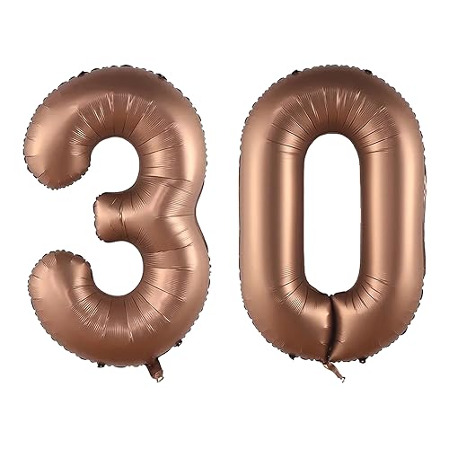 40-Inch Number 30 Foil Balloon for 30th Birthday & Celebrations