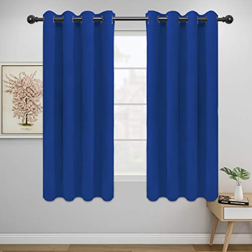 Easy-Going Classic Blue Blackout Curtains - 2 Panels 52x63 in