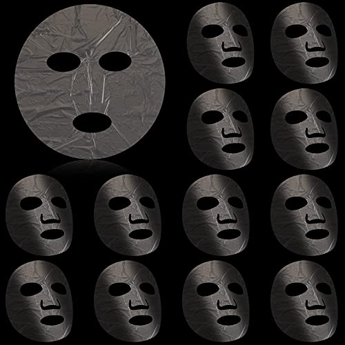 Maitys 200 Pcs Disposable Plastic Face Masks Clear Facial Wraps for DIY Skincare