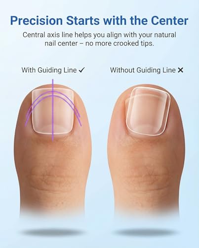 AMilHiTon Square Press On Toenails with Guide Lines - 180PCS