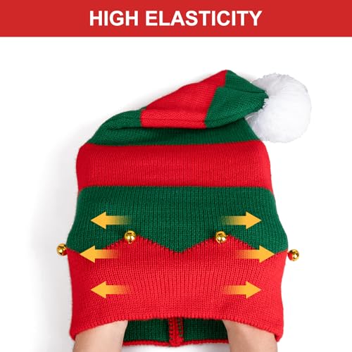Christmas Santa Hat with Jingle Bells for Adults and Kids - 1 Piece