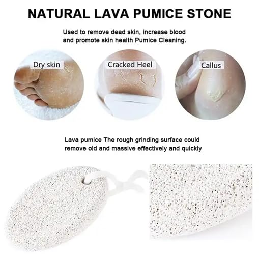 2-Pack Natural Pumice Stone for Feet – Lava Foot File & Callus Remover