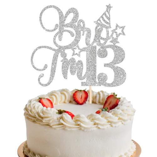 Bro I'm 13 Birthday Cake Topper - Fun 13th Birthday Decoration