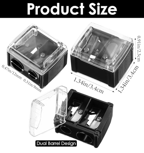 Thrymme Dual Barrel Eyeliner & Makeup Pencil Sharpener 5-Pack