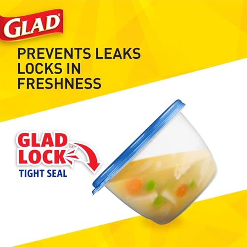 GladWare Tall Square Containers 42 Oz - Meal Prep & Storage, 3 Count