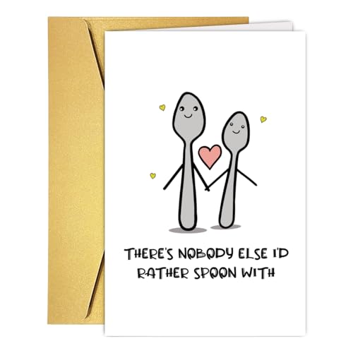 Funny Valentine's Day Card for Couples - Unique Spoon Lover Design