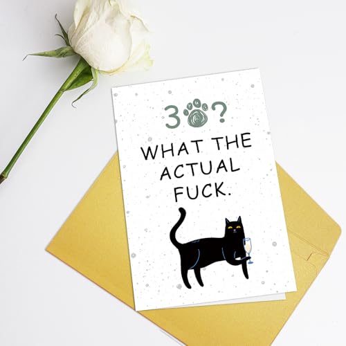Funny 30th Birthday Card for Men and Women - Snarky Greeting Card