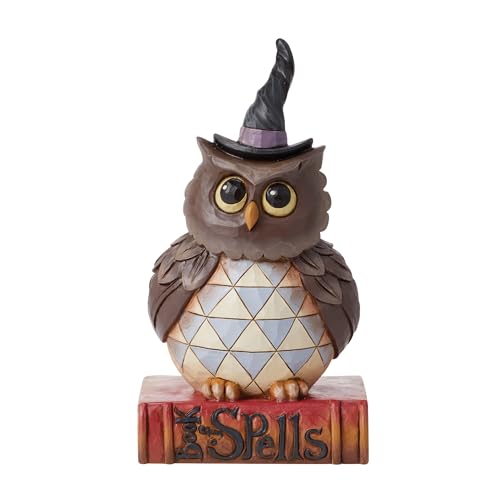 Enesco Jim Shore Heartwood Creek Halloween Owl Pint-Sized Figurine, 5.51 Inch, Multicolor