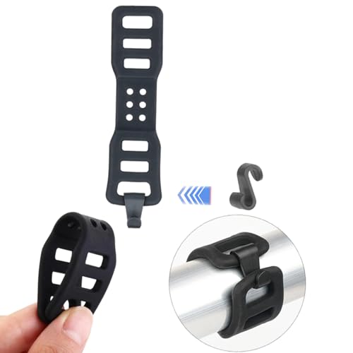 4-Pack Bike Silicone Band,Bicycle Handle Bars Elastic Strap Bandage,Mount Band Holder for Fixing Tail Light,Recorder