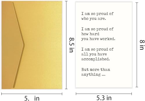 Proud of You Card - #3 Graduation & Celebration Greeting Card, Well Done Gift