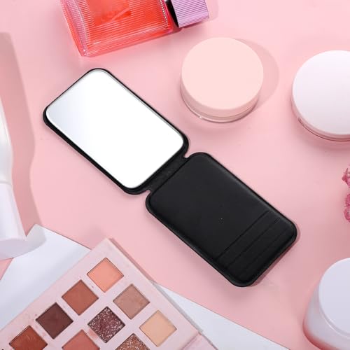 Gtziqa Foldable Travel Makeup Mirror with PU Leather Stand