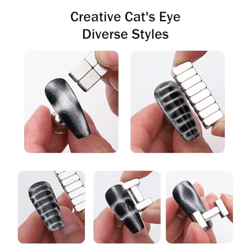12-Piece Cat Eye Nail Magnet Set for Gel Polish Nail Art Design Tools