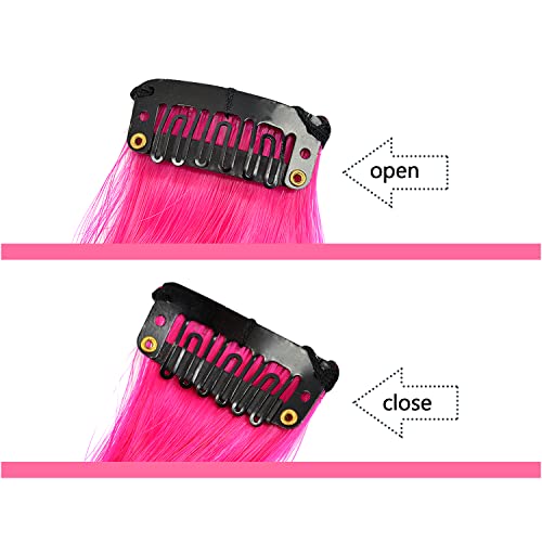 12 Pcs Curly Synthetic Colored Hair Extensions 22 Inch Clip-In Hairpieces