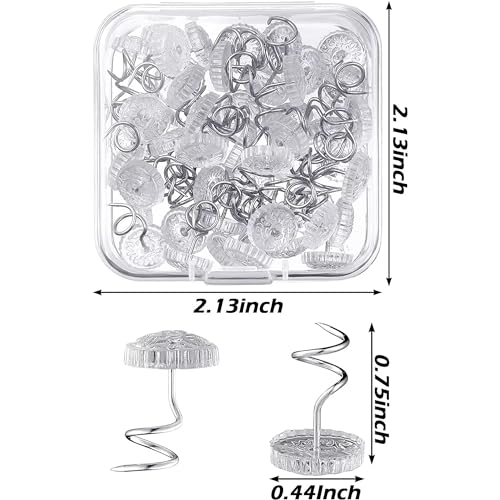 Clear Upholstery Twist Pins for Bedskirts and Slipcovers, 0.5 Inch