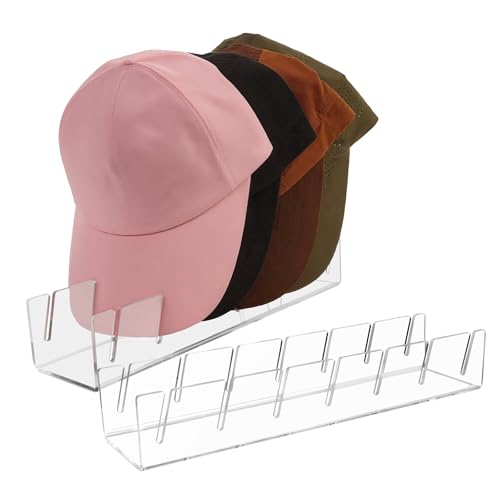 Clear Acrylic Hat Stand for Baseball Caps，Easy Setup 14 Caps，Hat